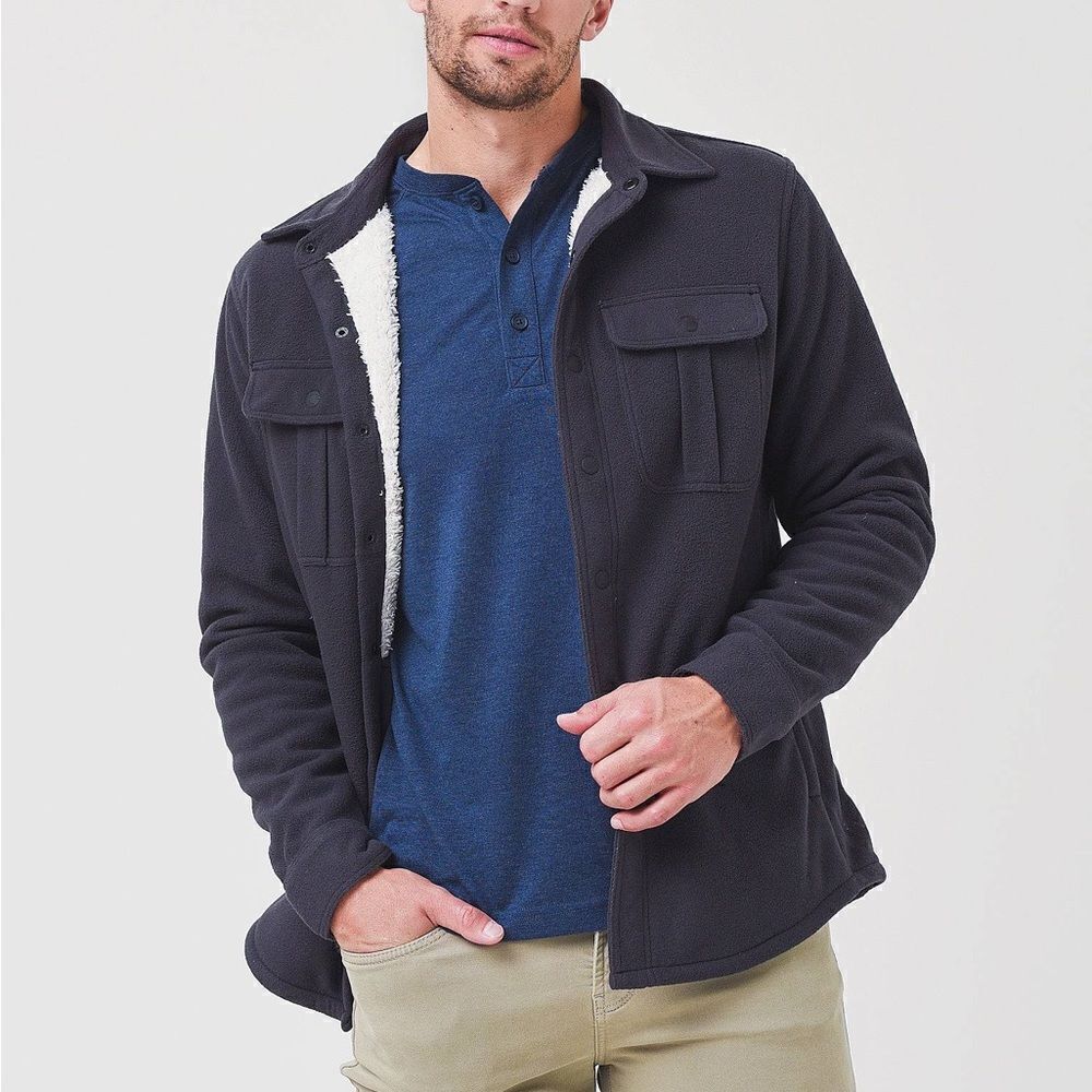 FAHERTY BRAND Men's Sherpa Lined Shirt Jacket Small